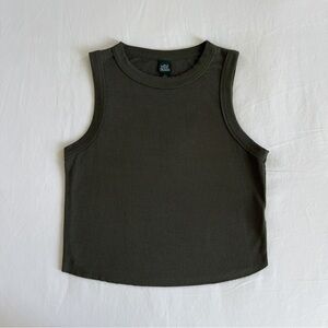 Target Wild Fable Ribbed Tank Top | Olive Green | Size S | GUC